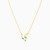 MLN330 - Letter Ya Colored Stones Necklace In 18K Gold - 111050300322422-3.jpg
