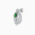 LDE504 - Pear Diamond & Green Stones Stud Earrings in 18K Gold - 144201101021001-3.jpg