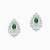 LDE504 - Pear Diamond & Green Stones Stud Earrings in 18K Gold - 144201101021001-1.jpg