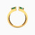 LGR738 - Semi-circle Green Stones Two Headed Ring in 18K Gold - 113021102712162-3.jpg