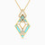 MLN1184 - Rhombus Diamonds & Colored Stones Necklace In 18K Gold - 141500301202453-1.jpg