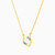 MLN324 - Letter Noon Green Stones Necklace In 18K Gold - 111050300302422-2.jpg