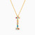 LIN973 - Letter I Colored Stones Necklace in 14K Gold - 102051100312451-2.jpg