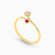 LGR219 - Flower Rose Stone Two Headed Ring in 18K Gold - 314021800102182-2.jpg