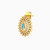 LGE148 - Pear Colored Stones Stud Earrings in 18K Gold - 313031800072001-4.jpg