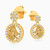 LGE142 - Circle Cubic Zirconia Drop Earrings in 18K Gold - 313031800022001-3.jpg