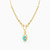 LGN333 - Oval Cubic Zirconia & Enamel Coated Necklace in 18K Gold - 313051800092601-2.jpg