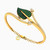 LGB437 - Kids Leaf Green Stone Bangle Bracelet in 18K Gold - 313171800022001-3.jpg