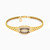 LGB448 - Textured Brown Stone Chain Bracelet in 18K Gold - 313101800032191-1.jpg