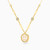 LGN358 - Circle Cubic Zirconia & Enamel Coated Necklace in 18K Gold - 313051800172451-2.jpg