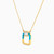 LIN1016 - Square Cubic Zirconia & Enamel Coated Necklace in 14K Gold - 102051800672401-2.jpg