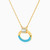 LIN1015 - Oval Cubic Zirconia & Enamel Coated Necklace in 14K Gold - 102051800682401-2.jpg