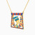 LIN1034 - Square Colored Stones & Enamel Coated Necklace in 14K Gold - 102051100522401-2.jpg