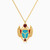 LIN1031 - Scarab Colored Stones & Enamel Coated Necklace in 14K Gold - 102051800732401-1.jpg