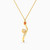 LIN1029 - Snake Orange Stone Necklace in 14K Gold - 102051800722401-1.jpg