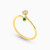 LGR218 - Flower Green Stones Two Headed Ring in 18K Gold - 314021800102181-2.jpg