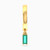 MLE402 - Baguette Shaped Green Stones Hoop Earring in 14K Gold - 1 Piece - 101031800422001-4.jpg