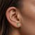 MLE395 - Round Shaped Green Stones Stud Earring in 14K Gold - 1 Piece - 101031800362001-2.jpg