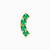 MLE395 - Round Shaped Green Stones Stud Earring in 14K Gold - 1 Piece - 101031800362001-4.jpg