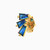 MLE392 - Baguette Shaped Blue Stone Stud Earring in 14K Gold - 1 Piece - 101031800342001-1.jpg