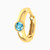 MLE378 - Round Shaped Colored Stones Hoop Earring in 14K Gold - 1 Piece - 101031800322002-3.jpg