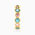 MLE379 - Round Shaped Colored Stones Hoop Earring in 14K Gold - 1 Piece - 101031800332001-4.jpg