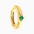 MLE375 - Round Shaped Green Stones Hoop Earring in 14K Gold - 1 Piece - 101031800222001-1.jpg