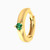 MLE375 - Round Shaped Green Stones Hoop Earring in 14K Gold - 1 Piece - 101031800222001-3.jpg