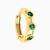 MLE372 - Round Shaped Green Stones Hoop Earring in 14K Gold - 1 Piece - 101031800302001-1.jpg