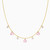 LIN1068 - Triangle Colored Stones Choker Necklace in 14K Gold - 102051801032401-4.jpg
