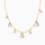 LIN1068 - Triangle Colored Stones Choker Necklace in 14K Gold - 102051801032401-3.jpg
