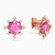 LDE503 - Circle Diamond & Rose Stone Stud Earrings in 18K Gold - 144200301223001-1.jpg