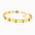 LGB623 - Baguette Green Stones Bangle Bracelet in 18K Gold - 113111101912001-3.jpg