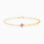 MLB676 - Round Rose Stone Chain Bracelet in 14K Gold - 101101400252181-1.jpg