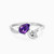 LDR368 - Pear Diamond & Purple Stone Two Headed Ring in 18K Gold - RG10-1411-1.jpg