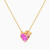 MLN1540 - Heart & Bow Rose Stone Necklace In 14K Gold - 101051801052401-1.jpg