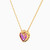 MLN1540 - Heart & Bow Rose Stone Necklace in 14K Gold - 101051801052401-3.jpg