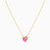 MLN1540 - Heart & Bow Rose Stone Necklace in 14K Gold - 101051801052401-4.jpg