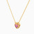 MLN1535 - Heart & Bow Rose Stone Necklace in 14K Gold - 101051801002401-2.jpg