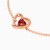 LDB565 - Heart Red Stone & Diamonds Chain Bracelet in 18K Gold - 144361101543181-4.jpg