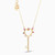 MLN1409 - Key Shape Colored Stones Necklace in 18K Gold  - 111051100272421-3.jpg