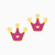 MLE525 - Kids Crown Colored Stones Stud Earrings in 14K Gold - 101031400072001-3.jpg