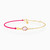 MLB743 - Oval Colored Stones Chain Bracelet In 18K Gold - 111101100512181-1.jpg