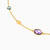 MLB740 - Oval Colored Stones Chain Bracelet In 18K Gold - 111101100482181-4.jpg