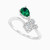 LDR373 - Pear Diamond & Green Stones Ring in 18K Gold - 144100301971141-2.jpg