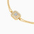 LIB297 - Rectangle Cubic Zirconia Chain Bracelet In 14K Gold - 102101800202181-4.jpg