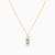 LIN1162 - Baguette Aqua Blue Stone & Pearl Necklace In 14K Gold - 102051801622401-4.jpg
