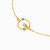 MLB772 - Circle Blue Stones & Pearls Chain Bracelet In 18K Gold - 111101800112181-4.jpg