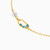 MLB771 - Paperclip Blue Stones & Pearls Chain Bracelet In 18K Gold - 111101800102181-4.jpg