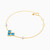 MLB770 - Square Blue Stones & Pearls Chain Bracelet In 18K Gold - 111101800092181-3.jpg